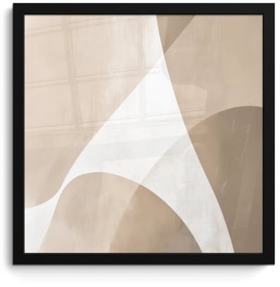 Poster in lijst - Fotolijst 40x40 cm - Posters - Vloeiende vlakken - Harmonieus - Golvend - Posterlijst zwart - Decoratie - Wanddecoratie woonkamer - Muurdecoratie slaapkamer