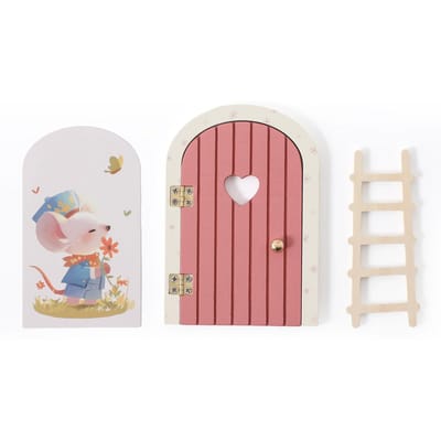 Houten Babykamer Miniatuur Poppenhuis Mini Huis Fee Elf Deur Muurdecoratie Ambachtelijke Ornamenten Herdenkings Tandendoosje Cadeau