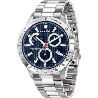 Sector 270 Chronograaf Roestvrij Staal Blauwe Wijzerplaat Kwarts R3273778003 Herenhorloge blauw