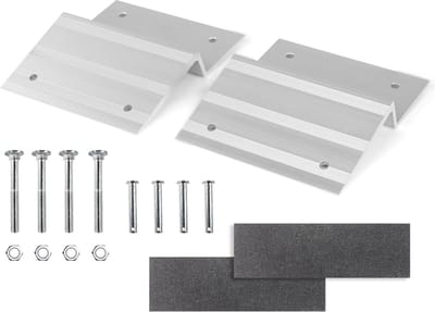 Oprijplaat Top Kit - Aluminium Hulpstuk - Voertuig Laden - Antislip Oppervlak - 700 lbs Capaciteit - Zilver