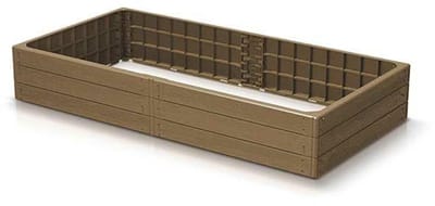 Prosperplast Base Woody - Moestuinbak - Bruin - Kunststof - Modulaire Constructie