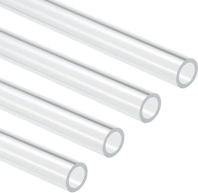 4 Stuks 10mm x 14mm Duidelijke Acryl Buizen voor Aquarium, Waterkoeling en Sanitair - 10 Inch Rigid Plastic Tubing