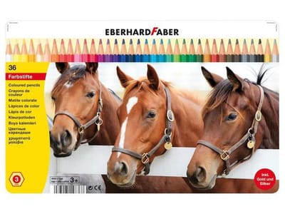 Kleurpotloden Eberhard Faber Classic metaaletui a 36 stuks doos met 5 stuks