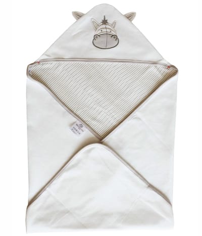 Bianco Blu Baby - Omslagdoek - Katoen - Beige