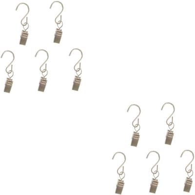 Gordijn Clips - Metalen Haken - Decoratie Ophangen - Met Ophangclips - 50 Stuks - Zilver
