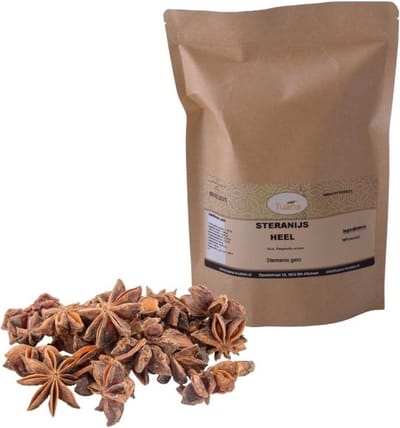 Tuana Kruiden - Steranijs Sterren Heel - Zak 500 Gram - Tuanashop - KZ0256