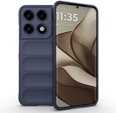 MobyDefend Hoesje - Geschikt voor Motorola Edge 70 Pro - TPU Gripcase - Blauw
