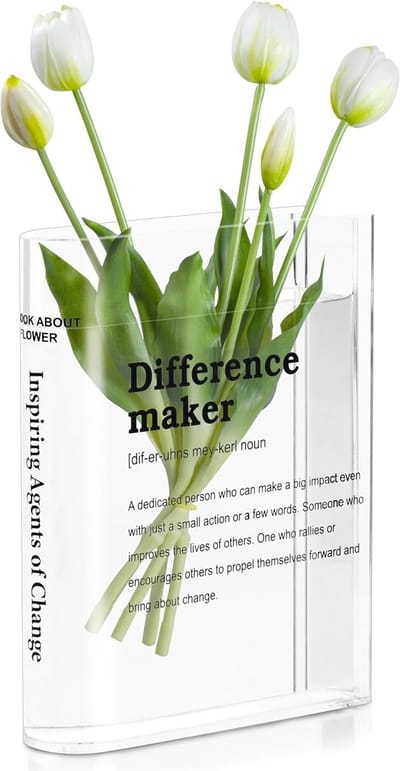Boekenvaas voor Bloemen - Uniek Decor voor Woonkamer, Slaapkamer en Thuiswerkplek