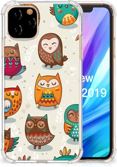 Apple iPhone 11 Pro Case Anti-shock Vrolijke Uilen