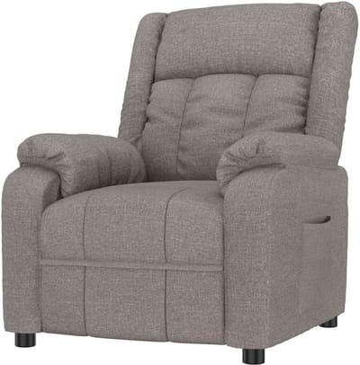 Relaxstoel Stof - Fauteuil Leunstoel - Ontspannen Zitten - Handmatige Ligfunctie - 82 x 93 x 96 cm - Taupe