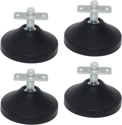 Voetbaltafel Poten - Tafelvoetbal Onderstel - Stabiliteit Verbeteren - Verstelbaar en Waterpas - 88 mm x 68 mm - Zwart