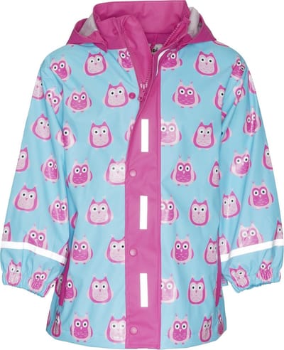 Playshoes Regenjas Kinderen Uil - Turquoise - Maat 98