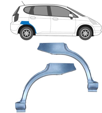 Reparatiepaneel achterspatbord voor Honda Jazz 2002-2008 / Links + Rechts / Set