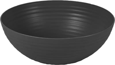 Plasticforte Serveerschaal/saladeschaal - D25 x H10.5 cm - kunststof - antraciet - 3500 ml
