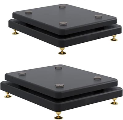 Subwoofer Isolatiestandaard - Luidspreker Basis - Optimale Audio - Dubbele Laag - 35x40 cm - Matzwart