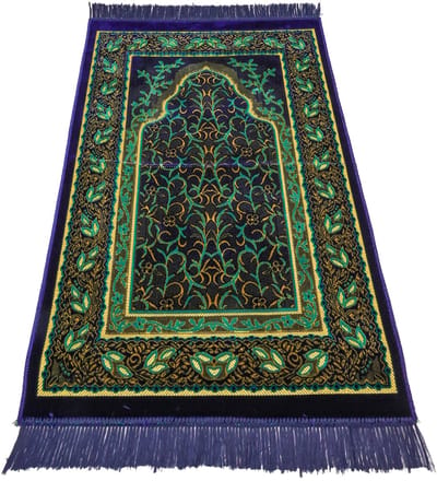 FIRASET Islamitische Gebedskleed – Seccade – Turkse Zachte Dunne Gebedsmat – Janamaz Sajada – Inclusief Gebedskralen – Ramadan & Eid Geschenk voor Mannen en Vrouwen – 66x110 cm