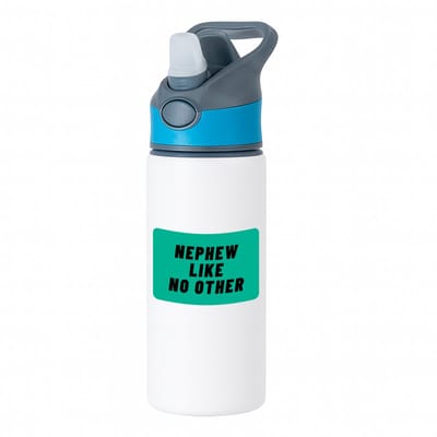 Hacebo® - nephew like no other waterfles met rietje blauw - Neef - geweldige neef - niemand anders - verjaardag - cadeau - kado - bedankje - geschenk - water fles - 650ML
