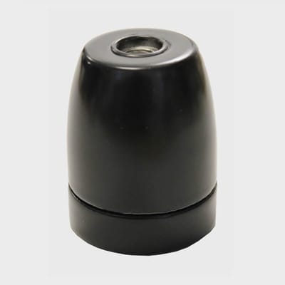 Bailey fitting porselein E27 zwart