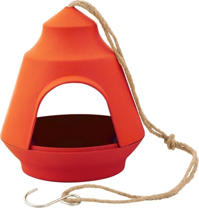 Point-Virgule - Voederhuisje Voor Tuinvogels - Hangend - Oranje – 18 x 17,5 x 15,5 cm