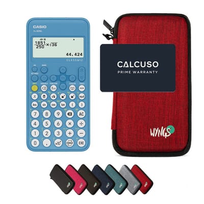 Casio fx-82NL incl. WYNGS Beschermhoes Rood - Wetenschappelijke Rekenmachine - Basis Pakket