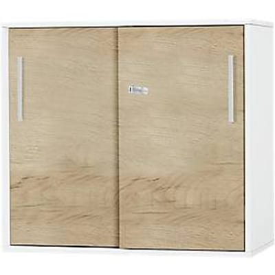 Schäfer Shop  Select SET UP aanbouw-/opzetschuifdeurkast, 2 OH, B 800 x D 420 x H 726 mm, wit/eikendecor