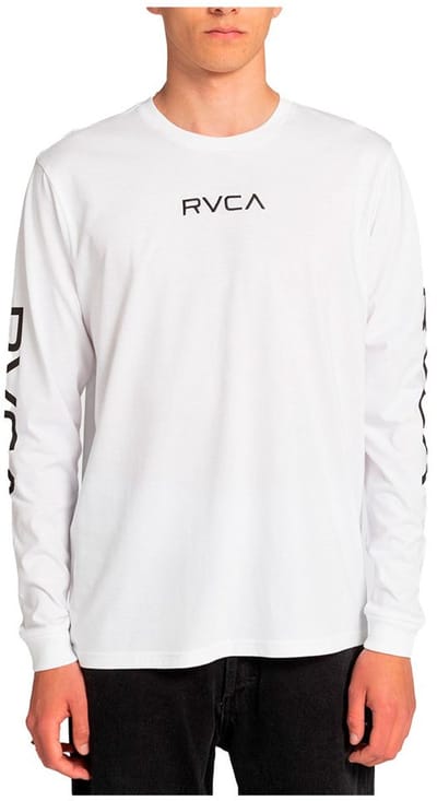 Rvca Big Sleeve Tee T-shirt Met Lange Mouwen Wit M Man