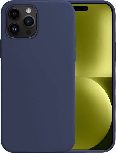 Hoesje - Geschikt voor Apple iPhone 15 Pro - Sterk & Shockproof - Hoes Cover - Siliconen Case - Telefoonhoesjes - Donkerblauw