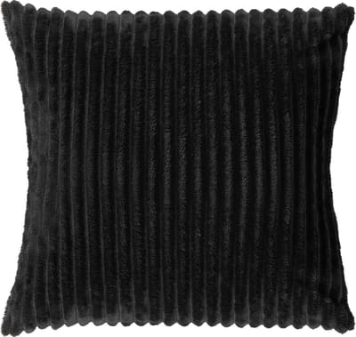 Dutch Decor MART - sierkussen 45x45 cm - zacht ribfluweel - corduroy - Raven - zwart - Inclusief binnenkussen - Luxe kussens voor woonkamer & bank