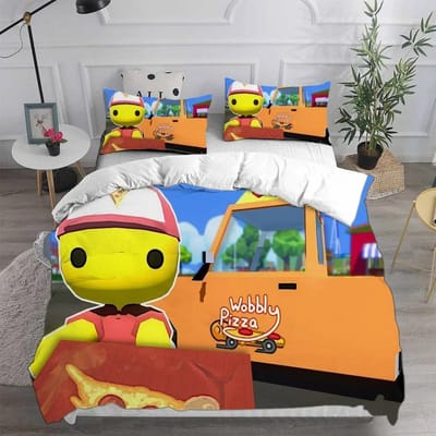 Wobbly & Life Eenpersoons Beddengoed Set, Dekbedovertrek Dekbed Bedset Quiltovertrek Kussensloop, King Queen Twin Maat Jongens Meisjes Volwassenen 260X240cm-3pcs