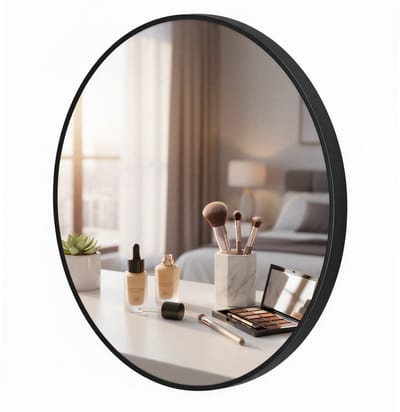 SONGMICS - Spiegel - Metalen Frame - Eenvoudige Montage - Voor Badkamer Woonkamer Slaapkamer