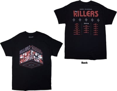 The Killers - Tour '24 Rebel Diamonds Heren T-shirt - S - Zwart