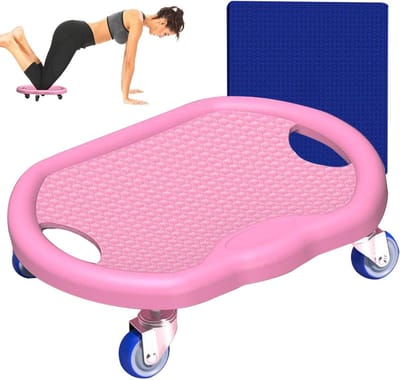 Ab Roller Wiel - Buikspier Trainer - Thuis Fitness - Stil En Stabiel - 32cm - Roze