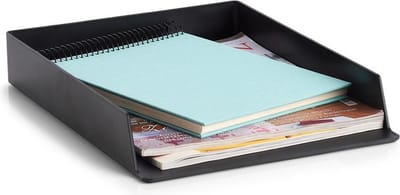 Zeller bureau organizer brievenbak - Zwart - Sorteervakken | Stapelbaar
