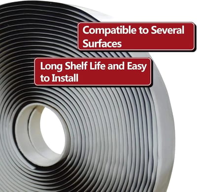 Butyl Tape voor Waterdichte Reparaties | Ideaal voor RV Ramen, Bootafdichting en EPDM Daken | 2 Pack | 1.8cm x 10m
