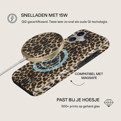 Burga Draadloze Magnetische Oplader - Geschikt voor MagSafe en Qi2 - Player / Gold