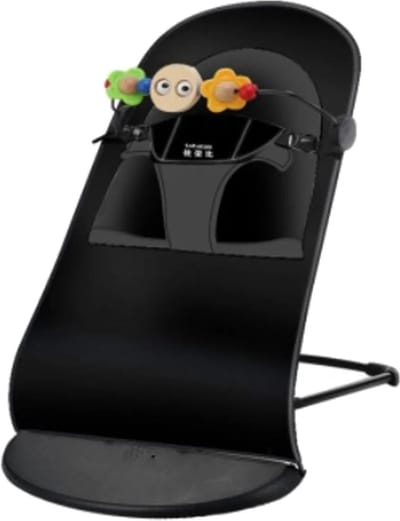DHN Baby Wipstoel Zwart - Babyschommel - Wipstoeltje - Schommelstoel voor baby - Ruststoel voor pasgeboren baby - Zwart