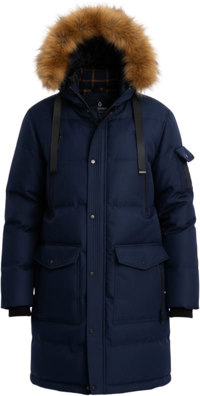 OMBRE Jas - Lange Mouw - Rits - Effen Marine S