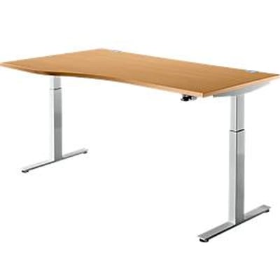 Zit-/stawerkplek, aanbouw links, B 1800 mm, beuken