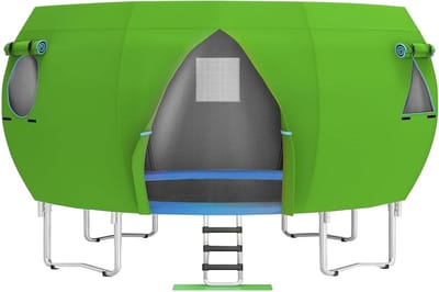 Trampoline Afdekking - Zonnezeil Luifel - Buitenplezier Beschermen - Waterdicht Weerbestendig - 43 Meter Diameter - Groen