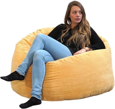 Peer-vormige Poef - Gigantische Zitzakstoel 100 cm voor Binnen en Buiten - Comfortabele Zitervaring voor Volwassenen en Kinderen