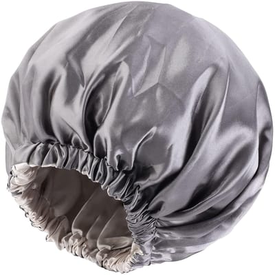 Douchemuts - Douche kap - Haar drooghouden - Shower Cap - Dubbellaags - Dikke stof - Waterdicht - Grijs - Jonyx