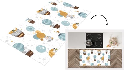 Keukenloper - Loper keuken - Jongens - Patronen - Luchtballon - Kinderen - 120x60 cm - Keukenloper vinyl