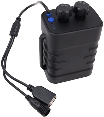 Dailygoods- Batterijhouder 8.4V - Waterdicht - Oplaadfunctie - USB/DC Interface - Geschikt voor 2/4x 18650 Batterijen - Compact en Lichtgewicht - Powerbank