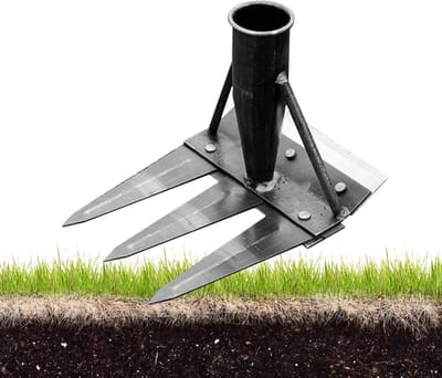 Onkruidverwijderaar Tuin - Grasmaaier Hark - Gazon Onderhoud - Zwaar Tuingereedschap - 20cm Breed - 3 Tanden