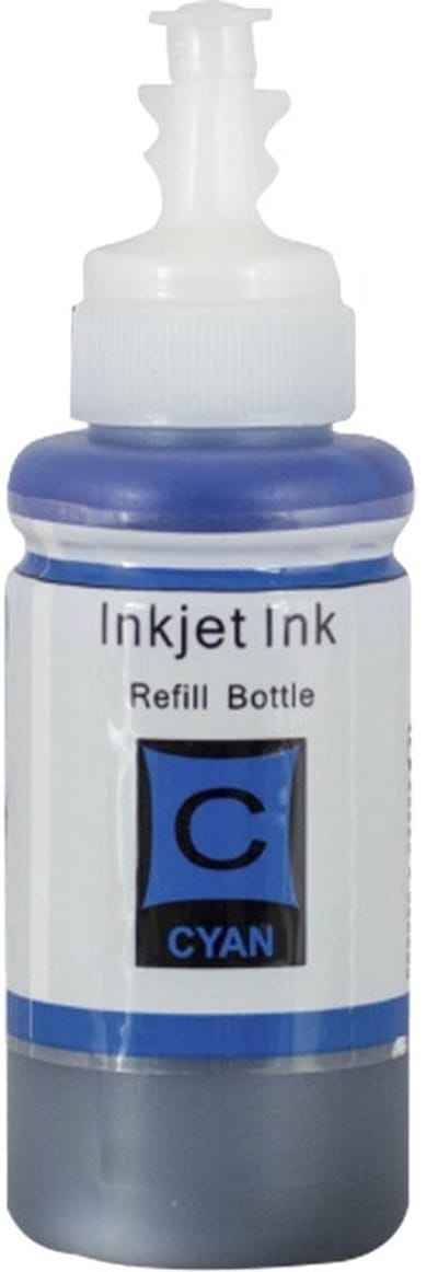 T6642/T6732 Cyaan Huismerk Inktfles 100ml | C13T664240 | Geschikt voor Epson EcoTank ET-2500/ET-2550/ET-2600/ET-2610/ET-2650/ET-3600/ET-4500/ET-4550/ET-14000/ET-16500/ET-L300/ET-L355/ET-L555/ET-L810/ET-L850/Epson L800/L801/L805/L1800