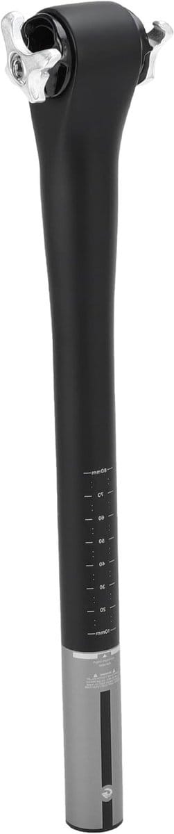 Racefiets MTB BMX Zadelpen met 5 Graden Offset - 25.4x350mm Matte Zwart Koolstofvezel voor Optimale Fietsprestaties en Comfort