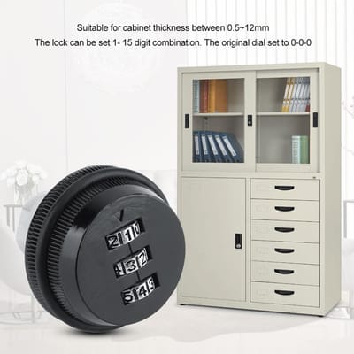 Serrure à combinaison numérique en alliage de zinc avec mot de passe pratique pour armoire à cames gray