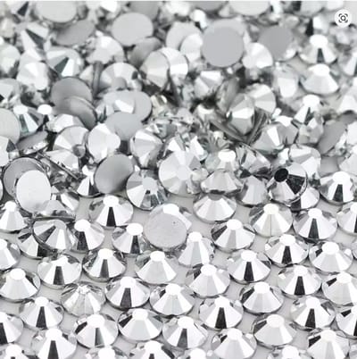 BamBella® - SS3 - Zilver kleurig wit- Plak strass Steentjes - 1440 stuks - strass stenen glitters nail art kleding versieren