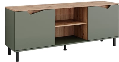 Vicco Marelle TV-meubel – 150 x 60 cm met 2 deuren Groen/Kunstzinnig
