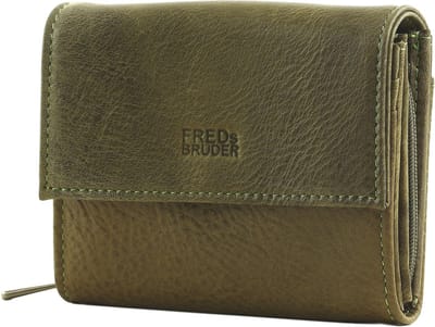 FREDsBRUDER Leren Portemonnee My Old Friend Flap Wallet Olive Olijfgroen
